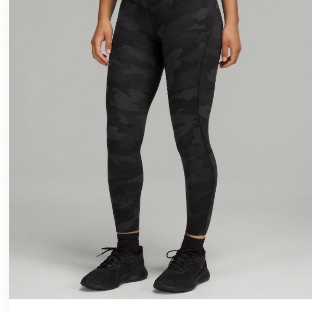Lululemon Base Pace HR Black Camouflage Leggings Size 0 Length 25” - Like New!
